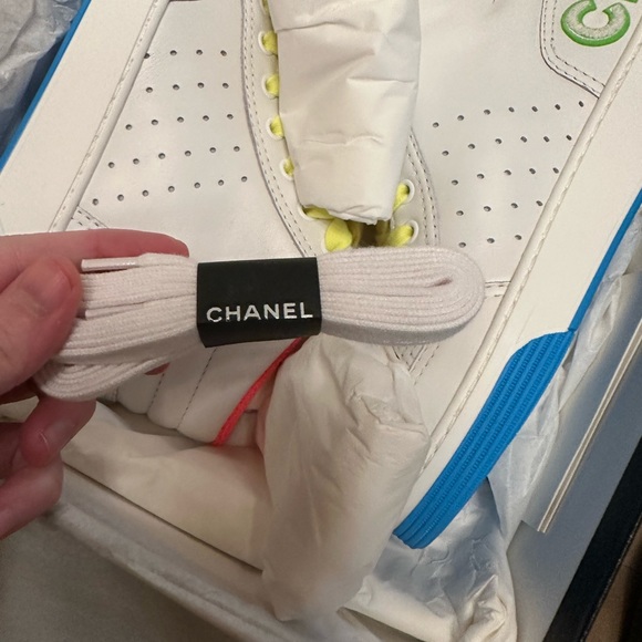 Authentic New With Tags Chanel Calfskin HighTop Sneakers - Picture 9 of 9